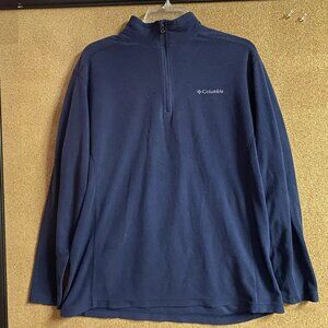 Columbia Mens 1/4 Zip Pullover Blue Sz L